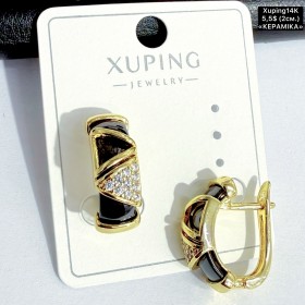 Сережки Xuping14К 10893 (2см.) «кераміка»